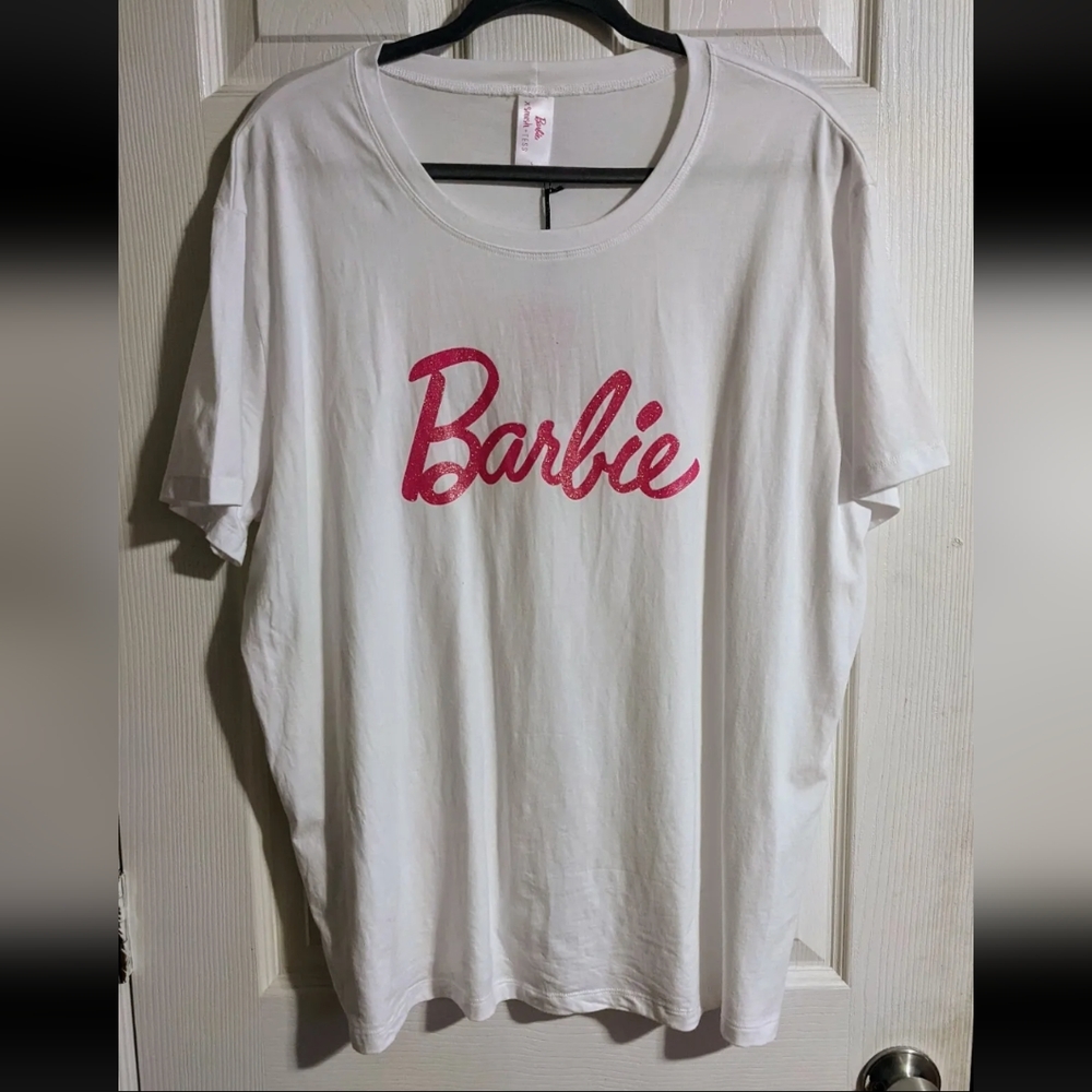 Smash + Tess Barbie T-Shirt L Pink Glitter Short Sleeve Cotton